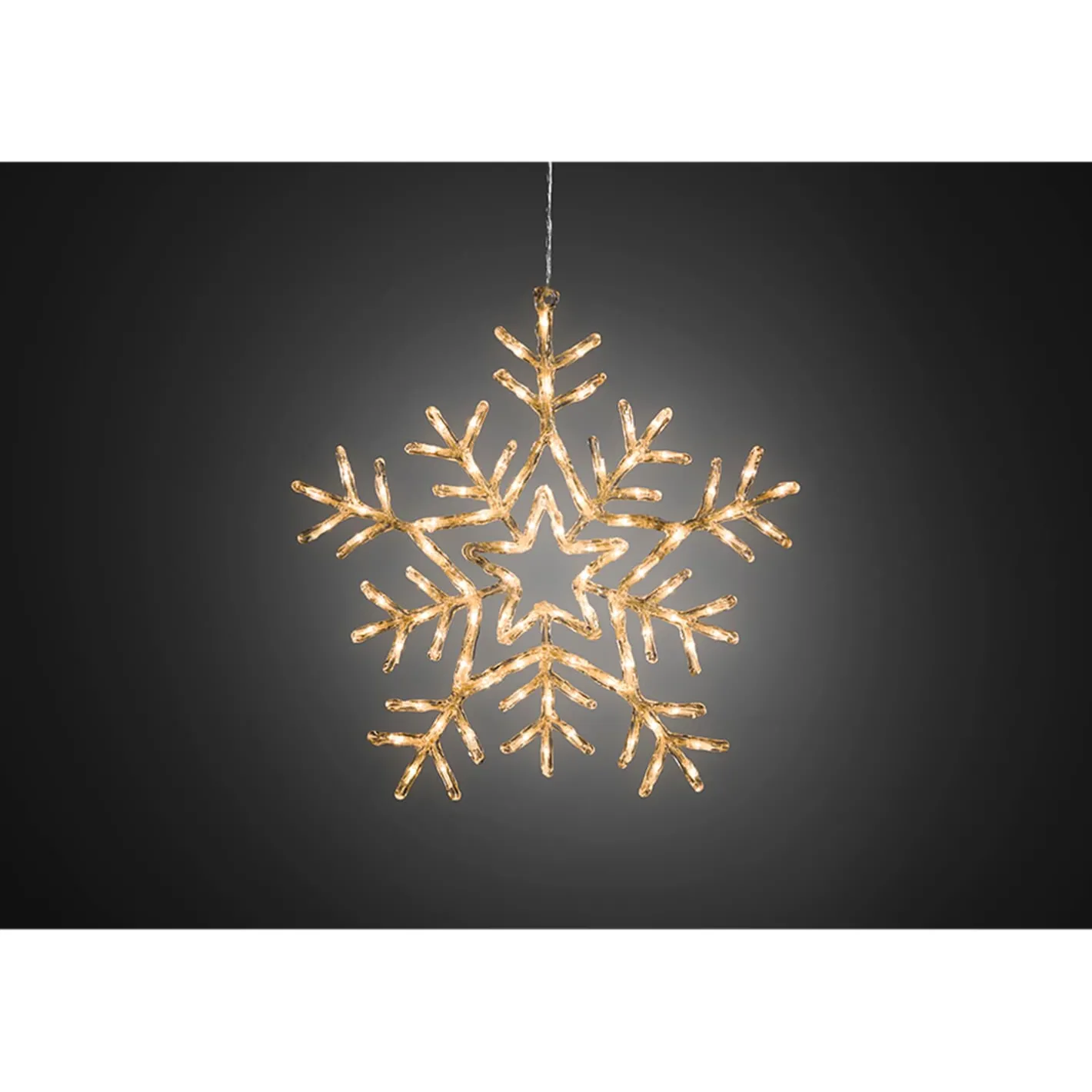 KONSTSMIDE Acryl-Schneeflocke mit LEDs, für den Außenbereich, 58 cm New