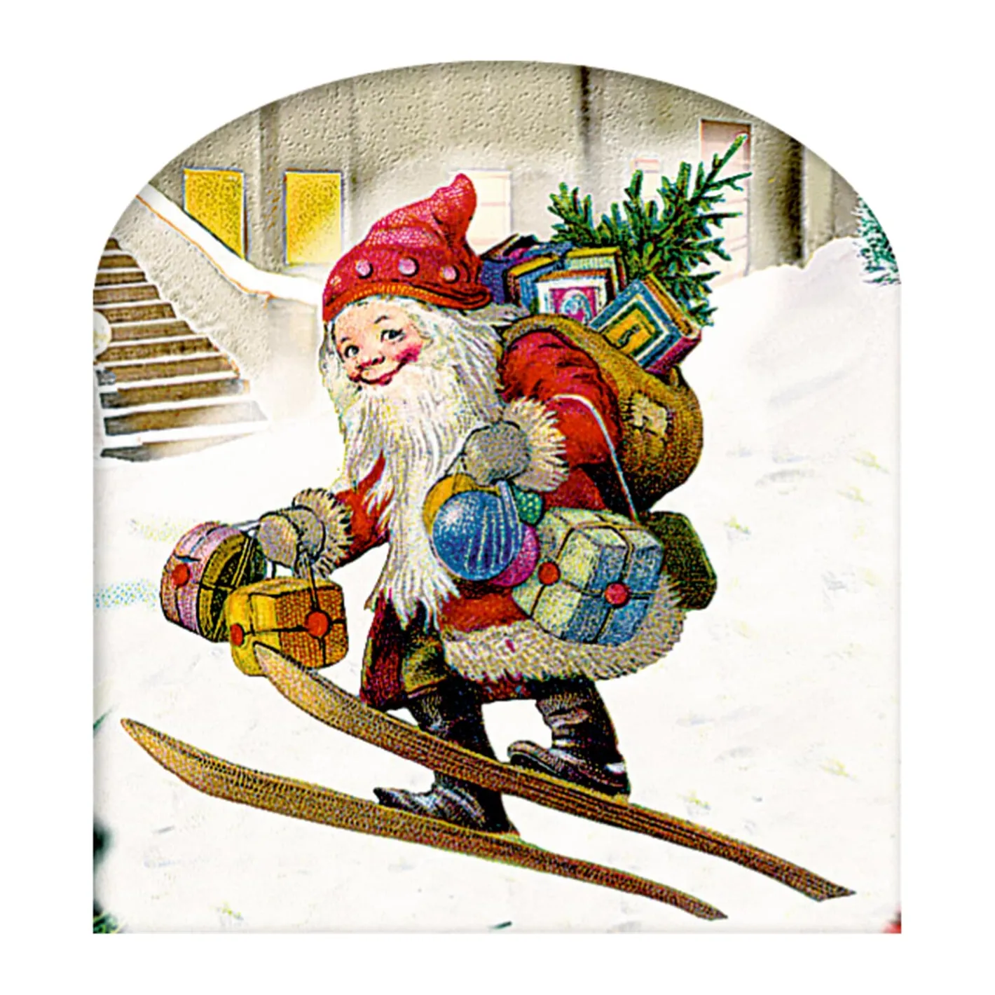 Adventskalender "Weihnachtskranz mit Winterhäuschen" Clearance