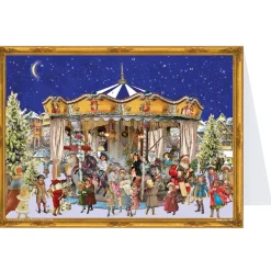 Adventskalender-Karte "Weihnachtskarussell" Clearance