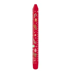 Adventskalenderkerze, rot, 28 cm Online