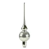 Baumspitze silber mit silber Spiraldekor