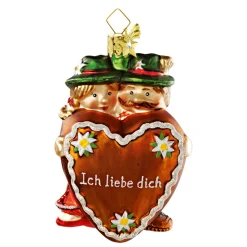 Poesie in Glas Bayerisches Paar mit Herz Online