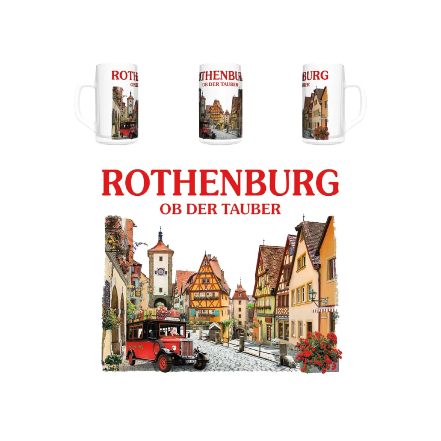 Bierglas "Silhouette Rothenburg", 0,5l Discount