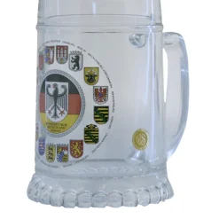 Bierkrug aus Glas "Deutschland" New