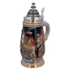 Bierkrug mit Zinndeckel "Panorama Rothenburg", schwarz, 0,5l Sale
