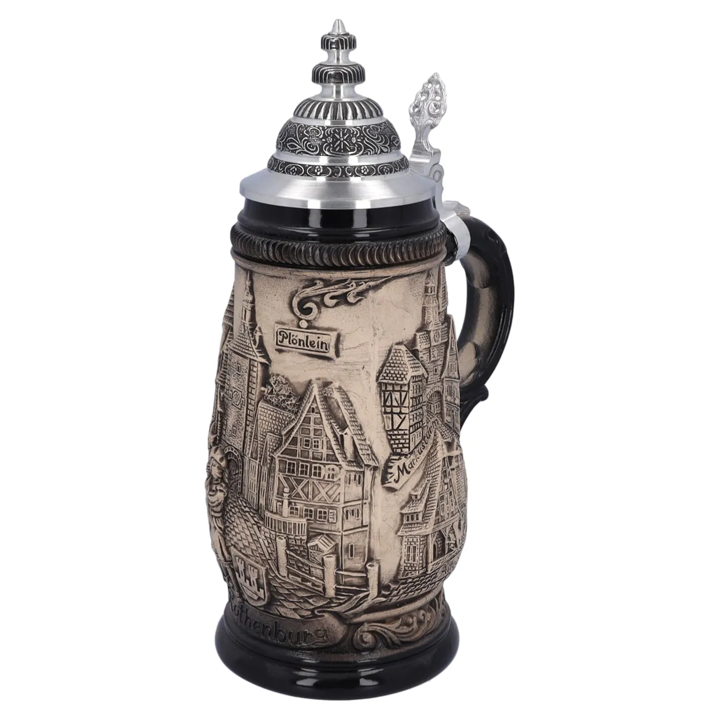 Bierkrug mit Zinndeckel "Rothenburg", natur, 0,5 Liter Sale