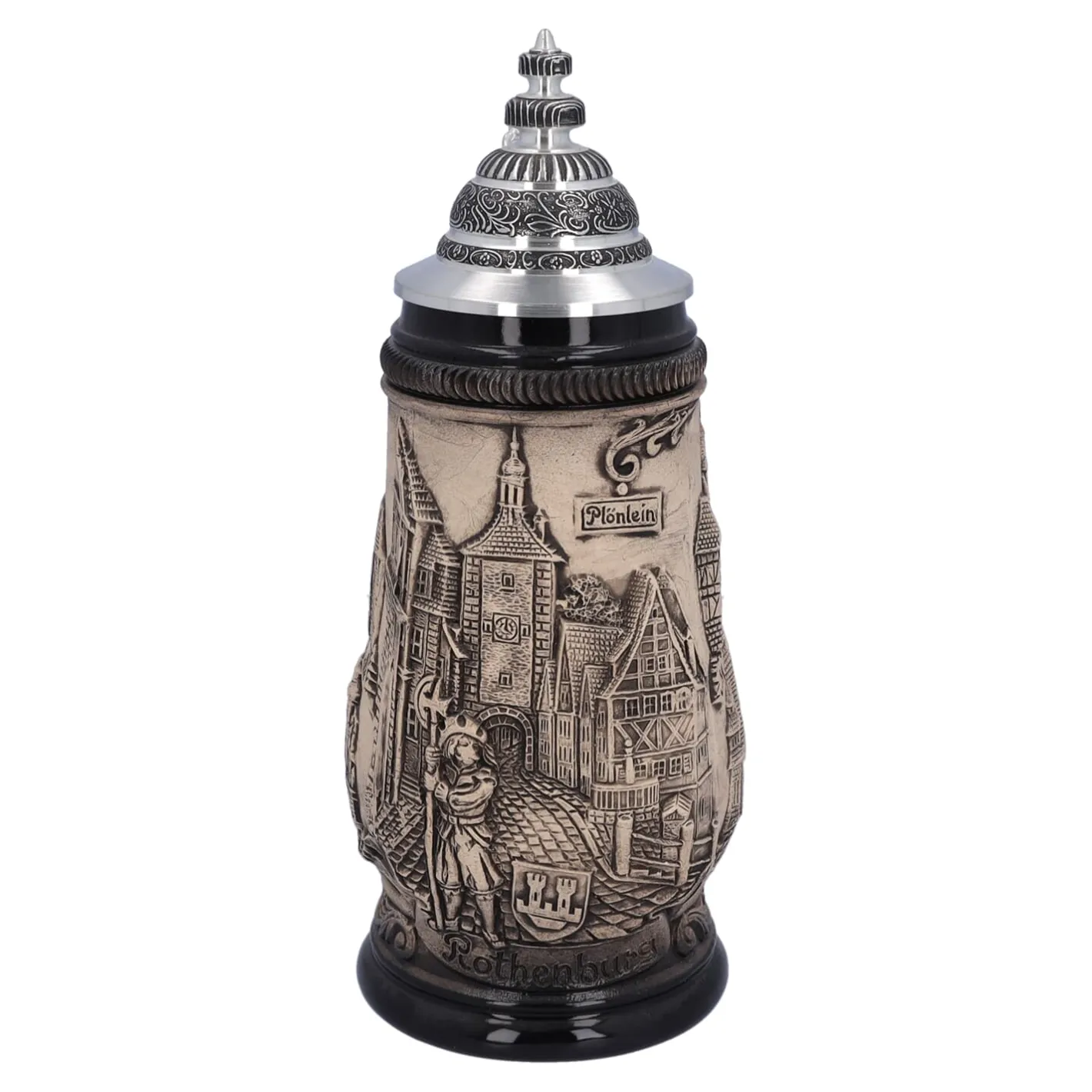 Bierkrug mit Zinndeckel "Rothenburg", natur, 0,5 Liter Sale