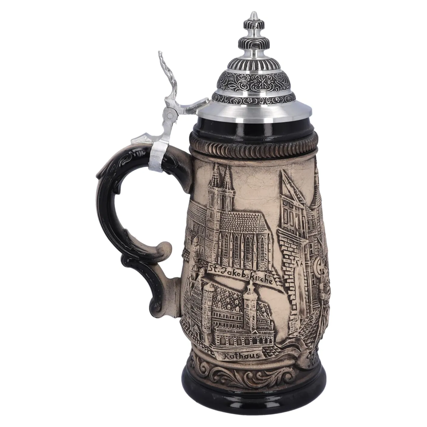 Bierkrug mit Zinndeckel "Rothenburg", natur, 0,5 Liter Sale