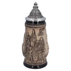 Bierkrug mit Zinndeckel "Rothenburg", 0,25 Liter Outlet