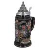 Bierkrug mit Zinndeckel "Stadtwappen", gold, 0,75l Clearance