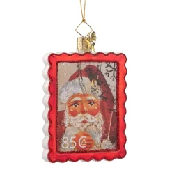 Poesie in Glas Briefmarke mit Weihnachtsmann New
