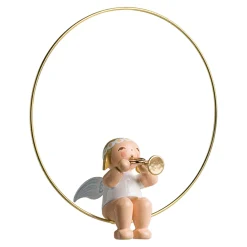 WENDT & KÜHN Christbaumengel im Ring mit Trompete Hot