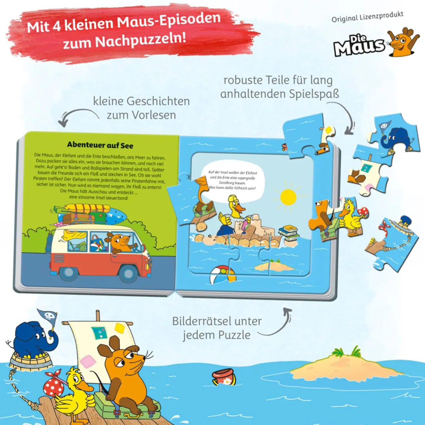 Trötsch Verlag Die Maus Puzzlebuch quadratisch Best