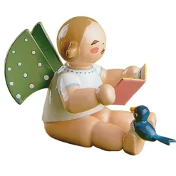 WENDT & KÜHN Engel mit Buch und Vogel, sitzend Sale