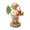 WENDT & KÜHN Engel mit Sterntülle und Kerze, rot Hot