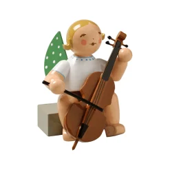 WENDT & KÜHN Engel mit Violoncello, sitzend New