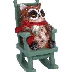 Eule auf Schaukelstuhl, Standfigur Discount