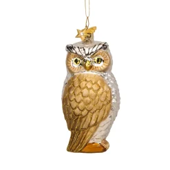 Poesie in Glas Eule gold-silber Clearance