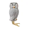 Poesie in Glas Eule silber mit Clip Clearance