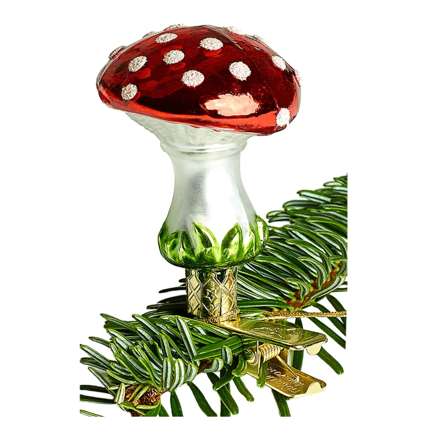 Poesie in Glas Fliegenpilz mit Clip, groß (5cm) Discount