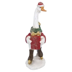 Gans auf Schlittschuhen