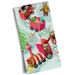 Geschirrtuch Winterzug mit Tieren Discount