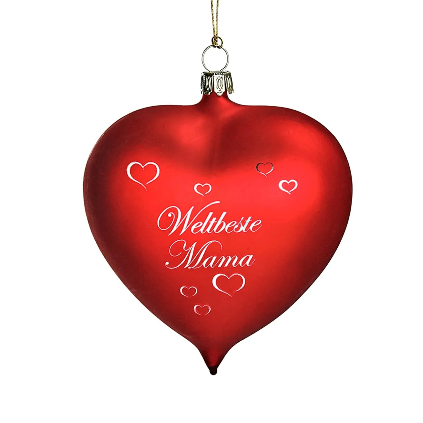 Glasherz bordeauxrot matt "Weltbeste Mama" Online