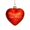 Glasherz rot matt "Happy Birthday" Hot