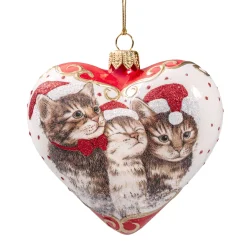 Glasherz weiß Katzenweihnacht Outlet