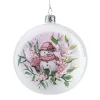 Glaskugel creme matt "Schneemann", 10 cm Clearance
