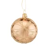 Glaskugel gold mit Blütennetz, 6 cm Hot
