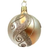 Glaskugel gold mit Verzierung, 6 cm Discount
