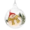 Glaskugel klar Schneemann mit Mütze, 8 cm Best