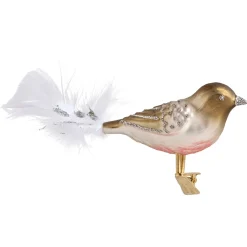 Poesie in Glas Glasvogel braun-silberfarben Discount