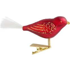 Poesie in Glas Glasvogel, rot-gold Hot