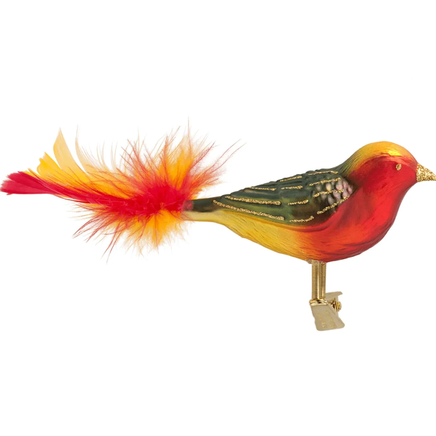 Poesie in Glas Glasvogel, rot-grün Outlet