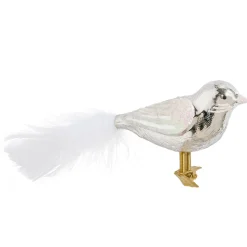 Poesie in Glas Glasvogel, silber