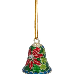 Glocke mit Blüte, Metall-Baumbehang Hot
