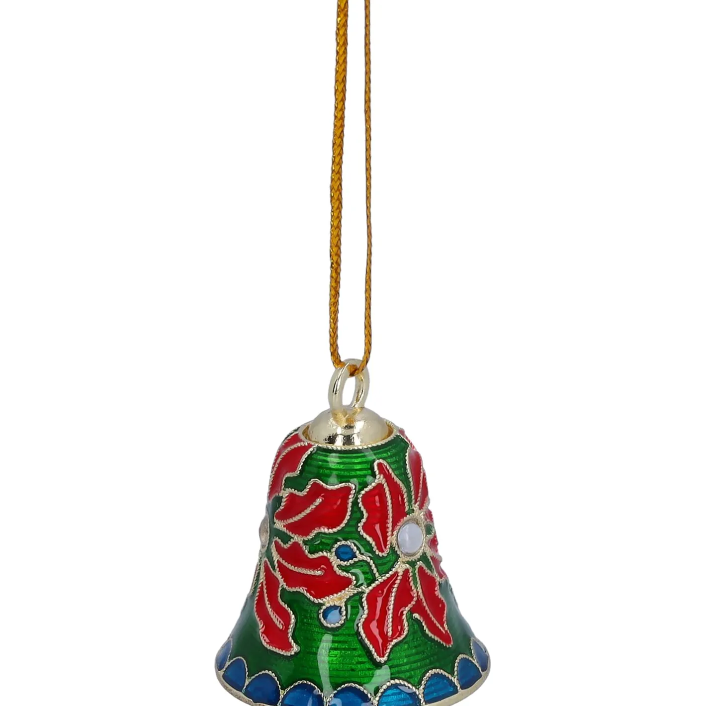 Glocke mit Blüte, Metall-Baumbehang Hot