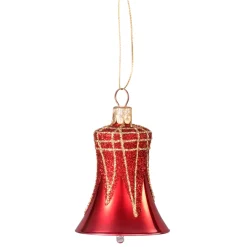 Glocke rot mit Glitterdach Hot