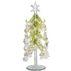 Grüner Glasbaum mit Ornamenten, 23 cm Clearance