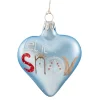Herz hellblau "Let it snow", 7 cm