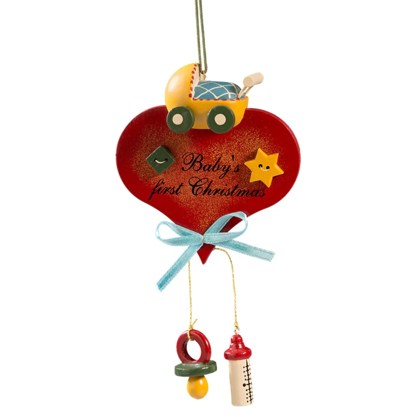 Käthes Original Herz mit Kinderwagen (Baby's first Christmas) Clearance