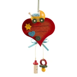 Käthes Original Herz mit Kinderwagen (Baby's first Christmas) Clearance