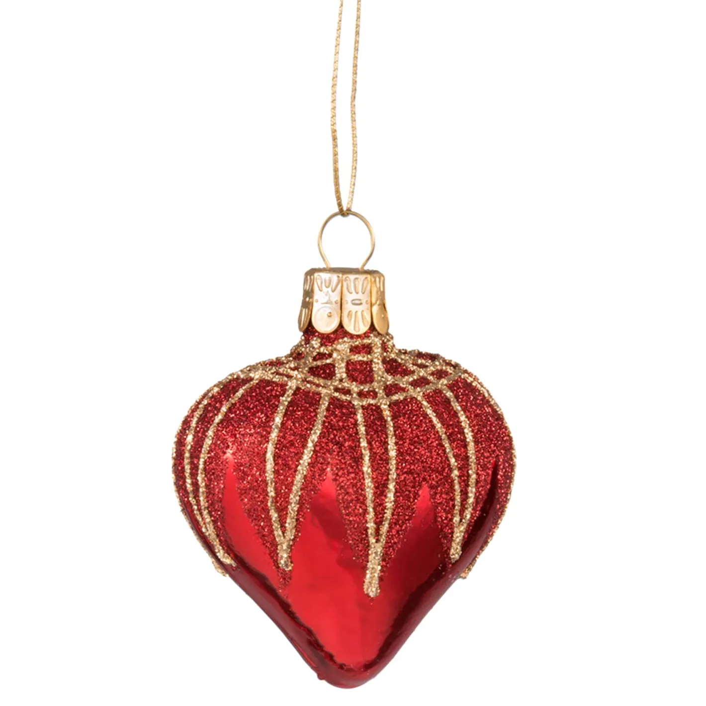 Herz rot mit Glitterdach New
