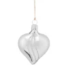 Herz silber mit Glitterdekor Outlet