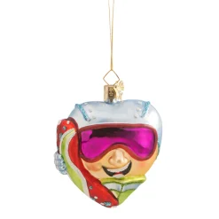 Poesie in Glas Herz Snowboarder New