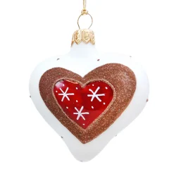 Herz weiß matt mit Lebkuchen Herz New