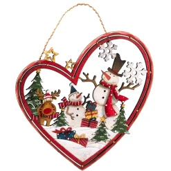 Hängeornament Herz "Winterspaß" Clearance