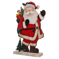 Holzaufsteller "Wandernder Weihnachtsmann" Hot